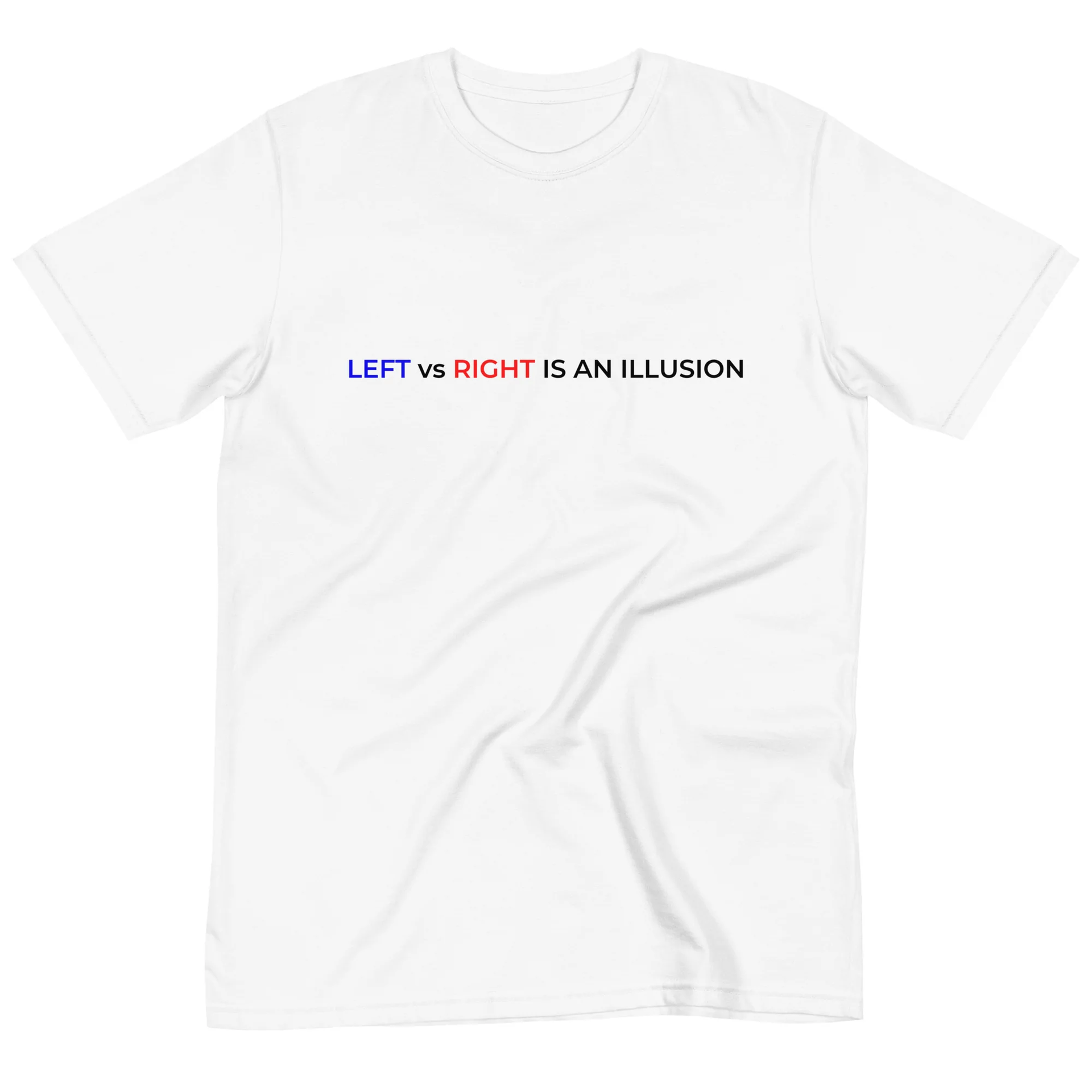 LEFT VS RIGHT ILLUSION Organic White T-Shirt
