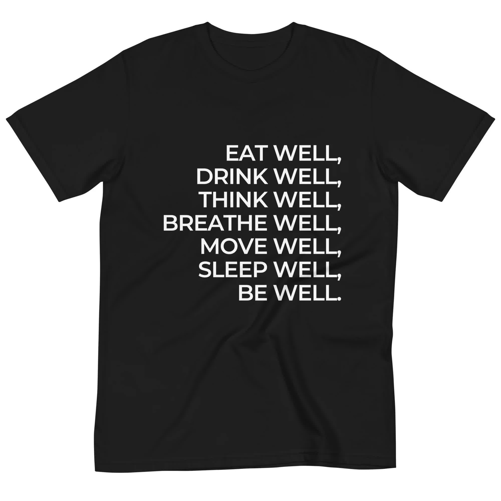 BE WELL Organic Black T-Shirt