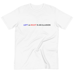 LEFT VS RIGHT ILLUSION Organic White T-Shirt